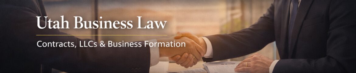 Utah business law attorney assisting with contracts, LLC formation, and business structuring in Utah County