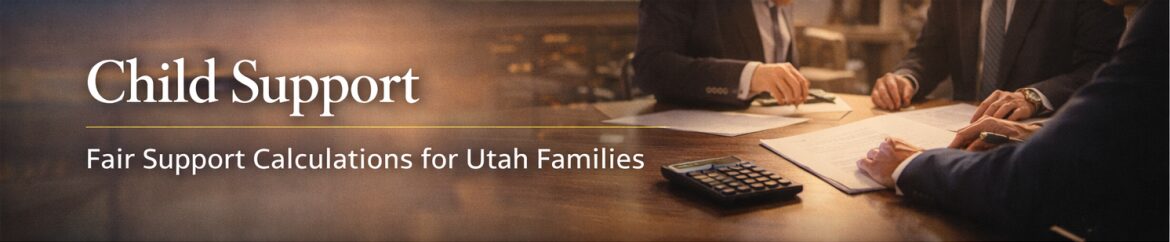 Utah child support attorney assisting with support calculations and modifications in Utah County
