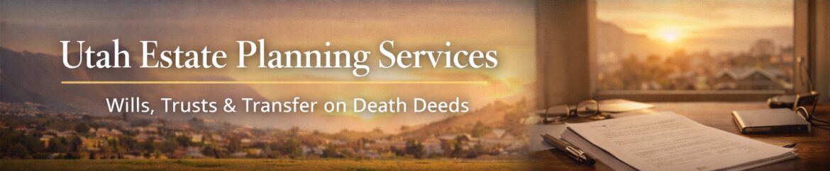 Utah estate planning attorney providing wills, trusts, and transfer on death deeds in Saratoga Springs and Utah County