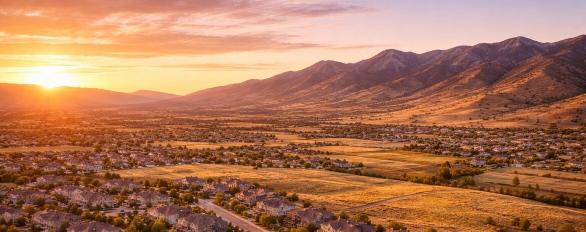 Bluffdale Utah landscape homes and mountains divorce lawyer family law attorney