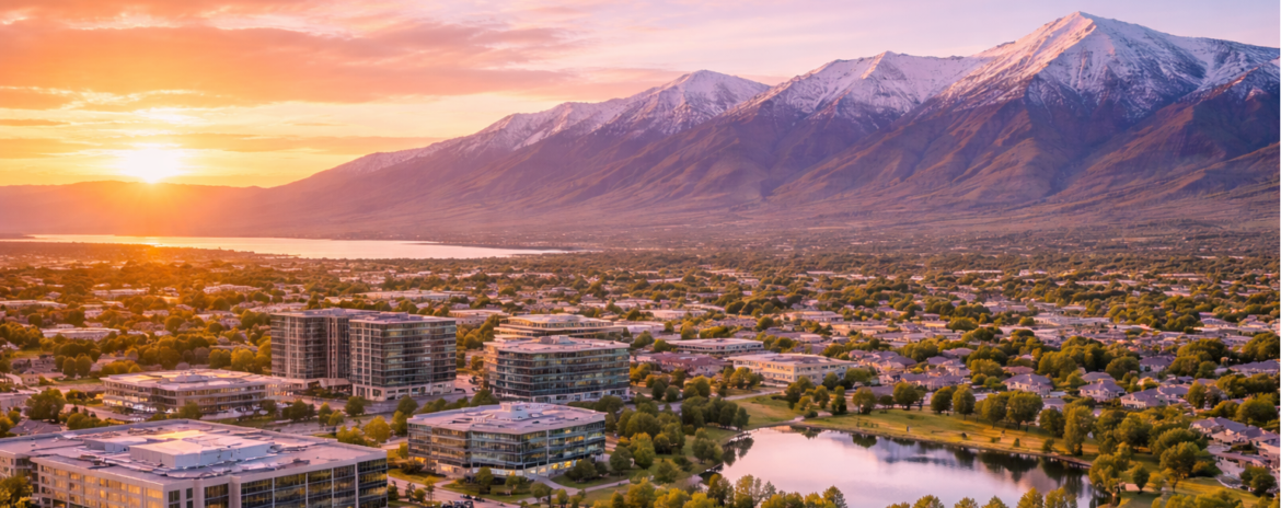 Orem Utah city skyline Mount Timpanogos divorce lawyer child custody attorney