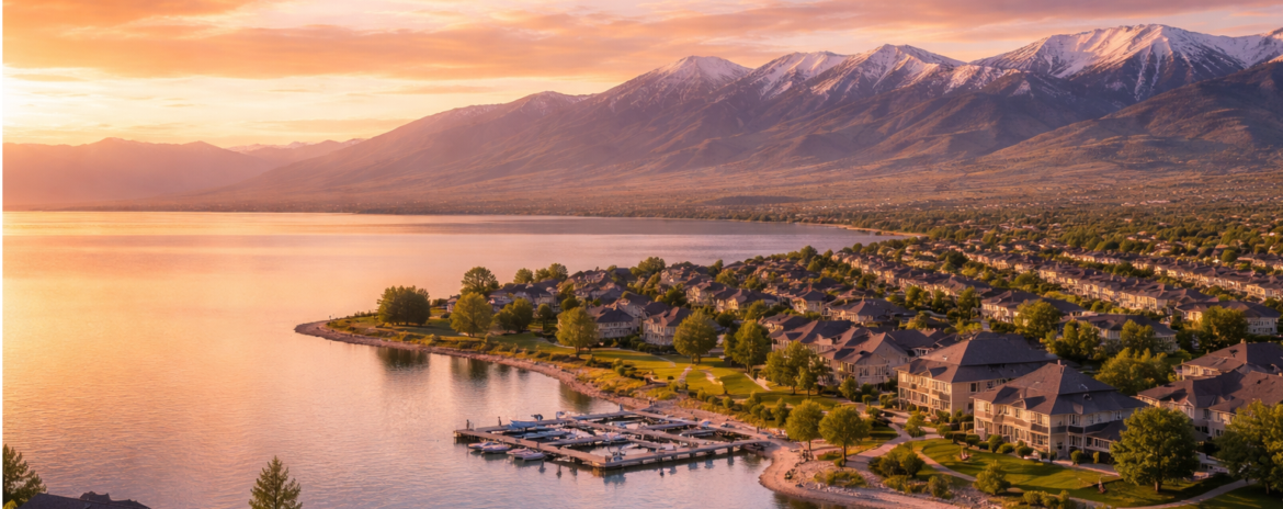 Saratoga Springs Utah lake and mountain view divorce lawyer child custody attorney