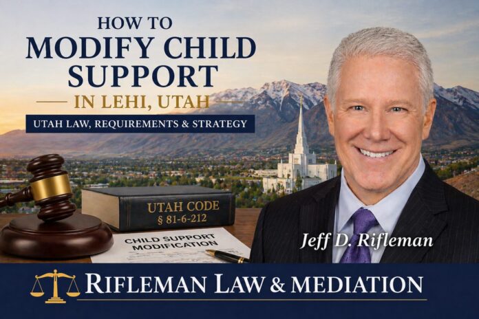 How to change child support in Lehi, Utah.